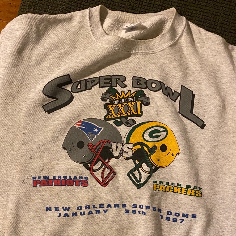Vintage Superbowl 31 gray crewneck sweatshirt XL/L